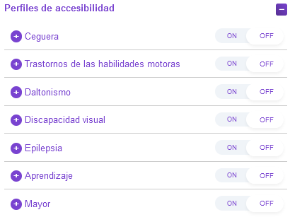 Perfiles&nbsp;de accesibilidad