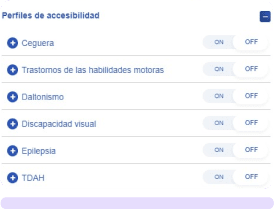 perfiles de accesibilidad - Accesibilidad Web